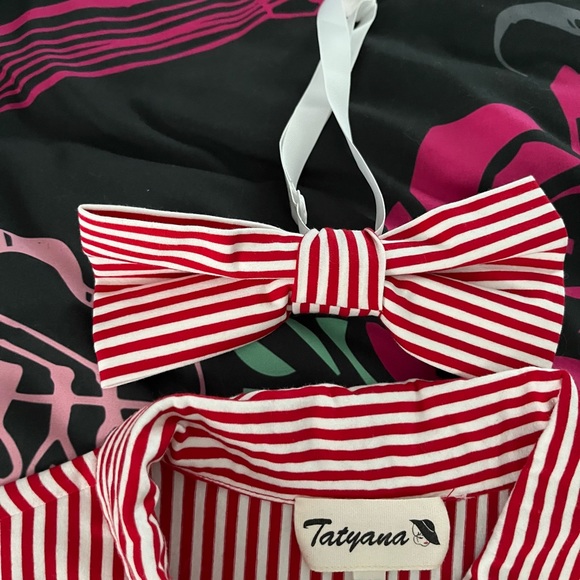 Tatyana All Aboard RED stripe blouse S small - Picture 8 of 8